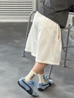【90-160】ショートパンツ 男の子 無地 韓国風 - 画像 (3)