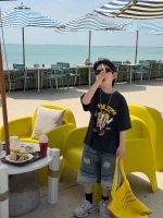 【90-160】半袖 Tシャツ 男の子 ストレート 合わせやすい ラフ トップス - 画像 (3)