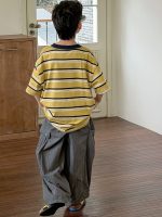 【90-160】半袖 トップスTシャツ 男の子 ボーダー柄 クール - 画像 (5)