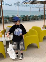 【90-160】半袖 Tシャツ 男の子 普段使い カジュアル 柔らか ゆったり トップス - 画像 (5)