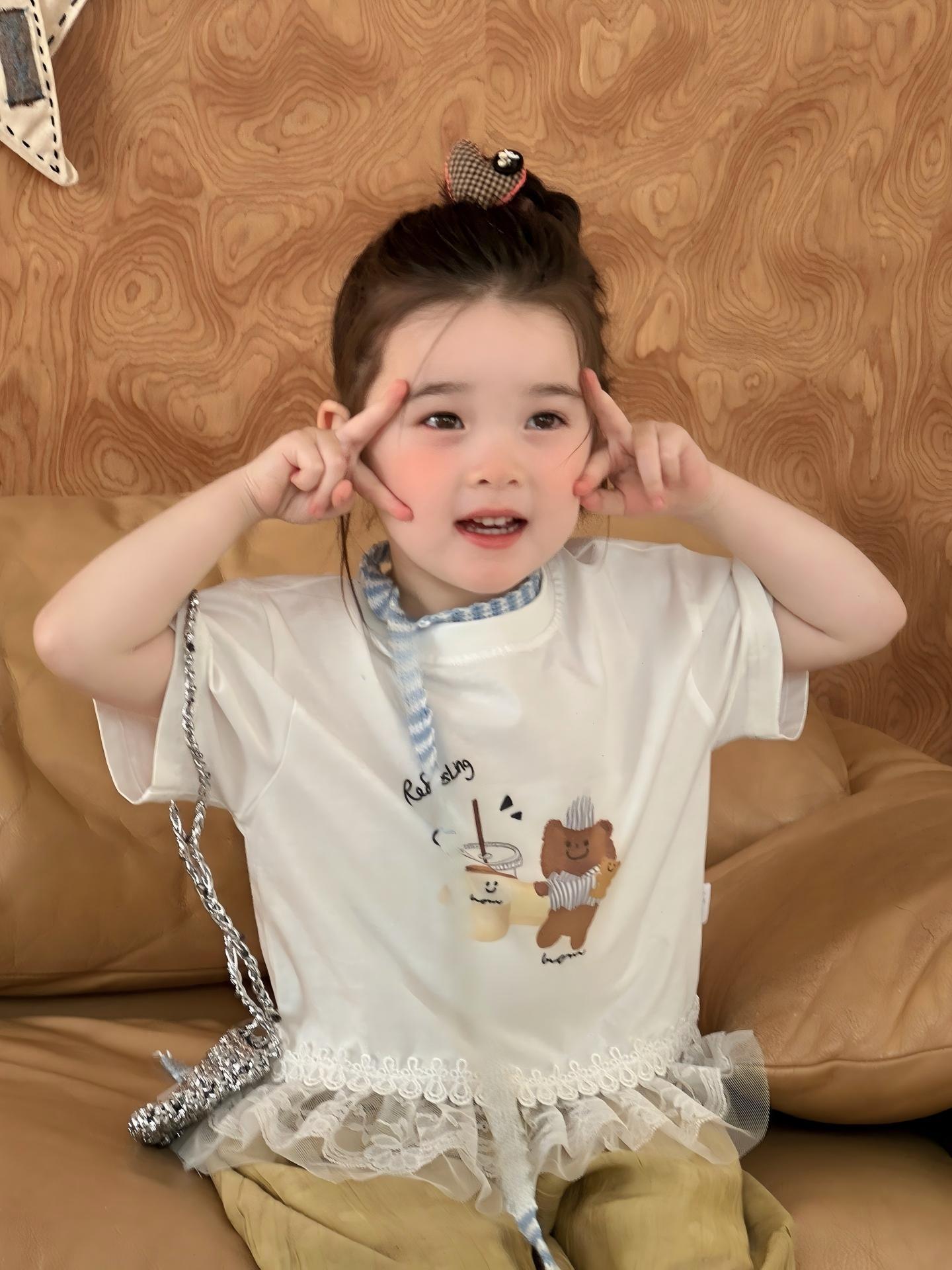 【90-140】Tシャツ or パンツ 女の子 クマ柄 可愛い - 画像 (6)