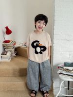 【90-150】半袖Tシャツ 男の子 アニマルデザイン クルーネック ニット風 カジュアル トップス - 画像 (3)