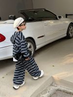 【90-160】セットアップ 男の子 ボーダー柄 こなれ感 おしゃれ パーカー&パンツ - 画像 (3)
