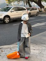 【90-160】アウター 男の子 ボーダー 柔らかい デイリー 合わせやすい トップス - 画像 (5)