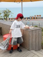 【90-160】半袖 Tシャツ 男の子 おしゃれ 着せやすい デイリー 通気性 トップス - 画像 (3)