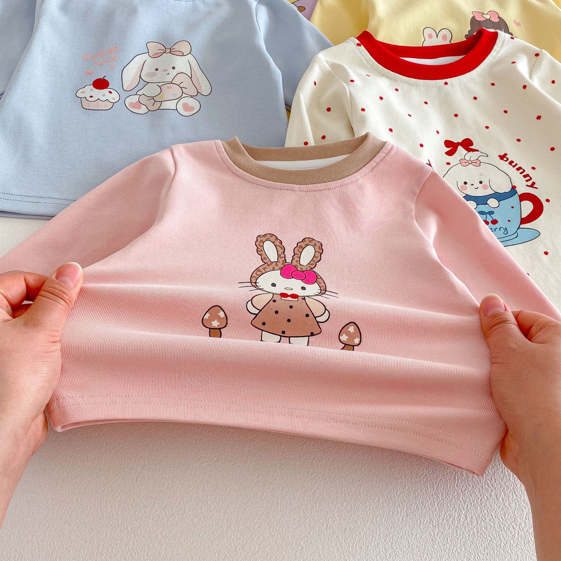 【73-120】長袖Tシャツ 女の子 カートゥーン 快適な着心地 - 画像 (5)