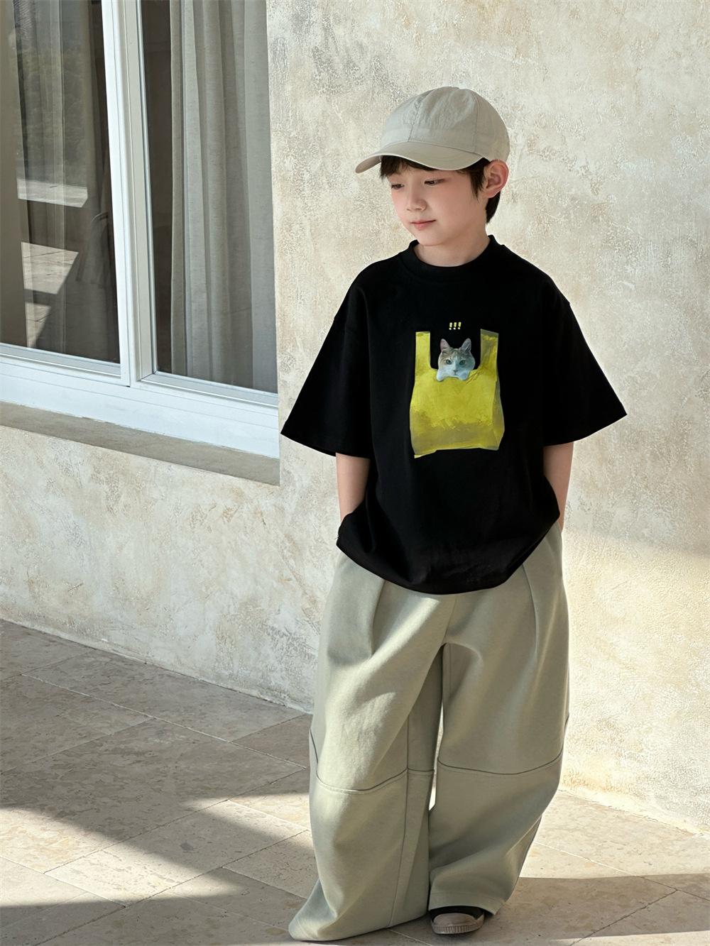 【90-150】Tシャツ カートゥーン 半袖 ルーズ 合わせやすい トレンド - 画像 (4)