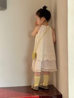 【90-140】ワンピース 女の子 ノースリーブ 切り替え - 画像 (4)