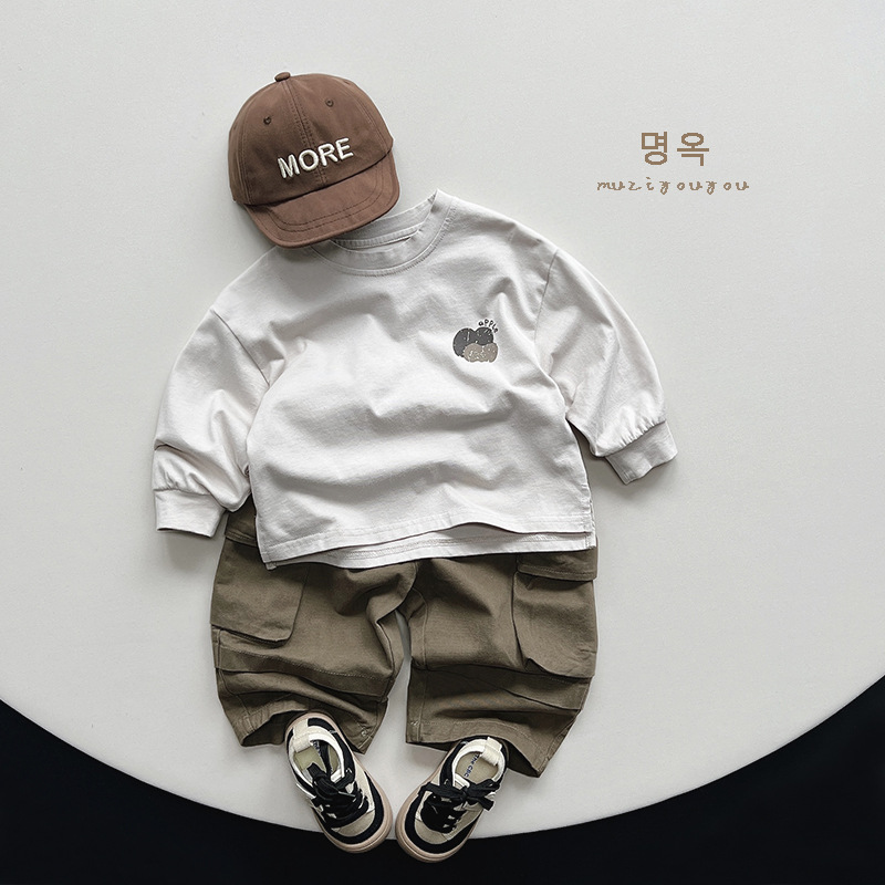【80-130】長袖Tシャツ 男の子 シンプル 軽やか 心地よい - 画像 (4)
