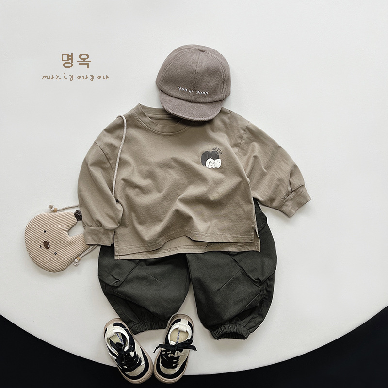 【80-130】長袖Tシャツ 男の子 シンプル 軽やか 心地よい - 画像 (3)