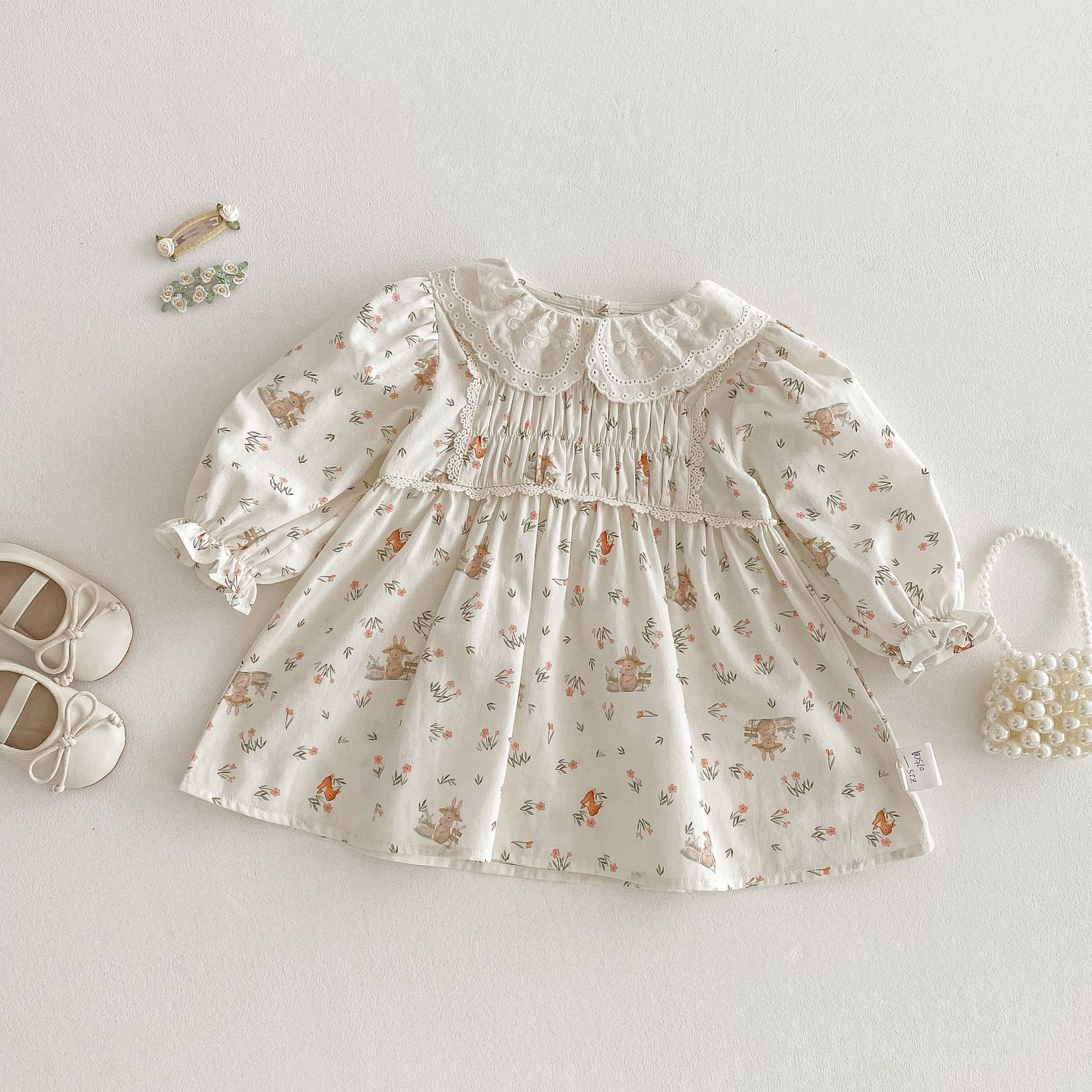【73-120】トップス&ワンピース&パンツ 花柄 肌触り良い - 画像 (6)