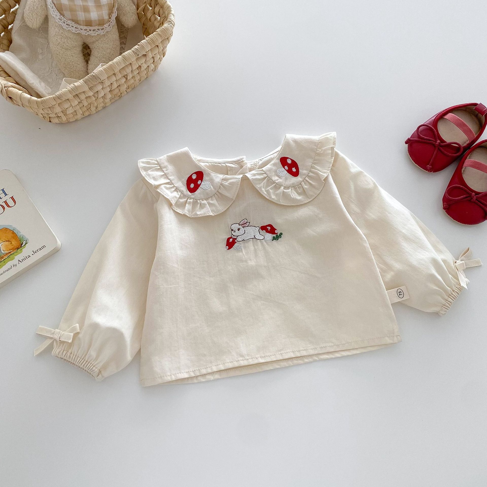 【80-120】トップス/スカート 女の子 刺繍 スウィート - 画像 (3)
