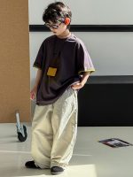 【90-160】半袖 Tシャツ 男の子 レイヤード風 カジュアル - 画像 (3)
