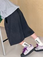 【90-160】ショートパンツ 男の子 無地 ウォッシュド - 画像 (3)