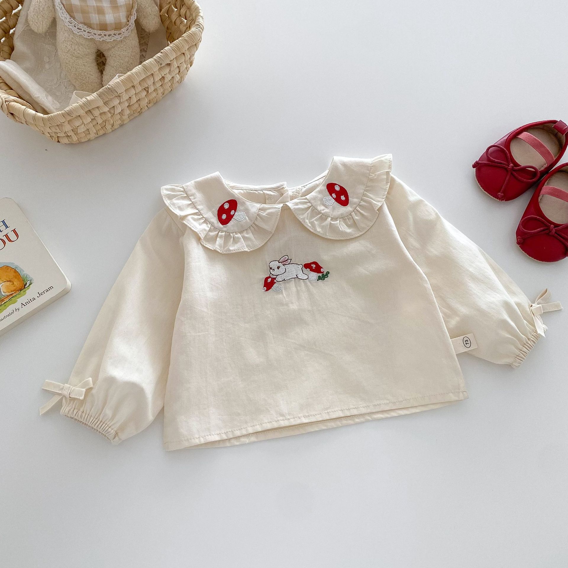 【80-120】トップス/スカート 女の子 刺繍 スウィート - 画像 (6)
