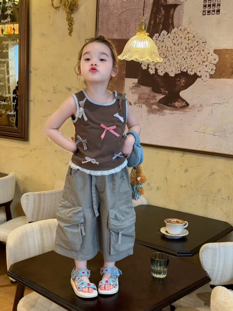 【80-130cm】ベストorパンツ 女の子 カジュアル トレンド感 着せやすい