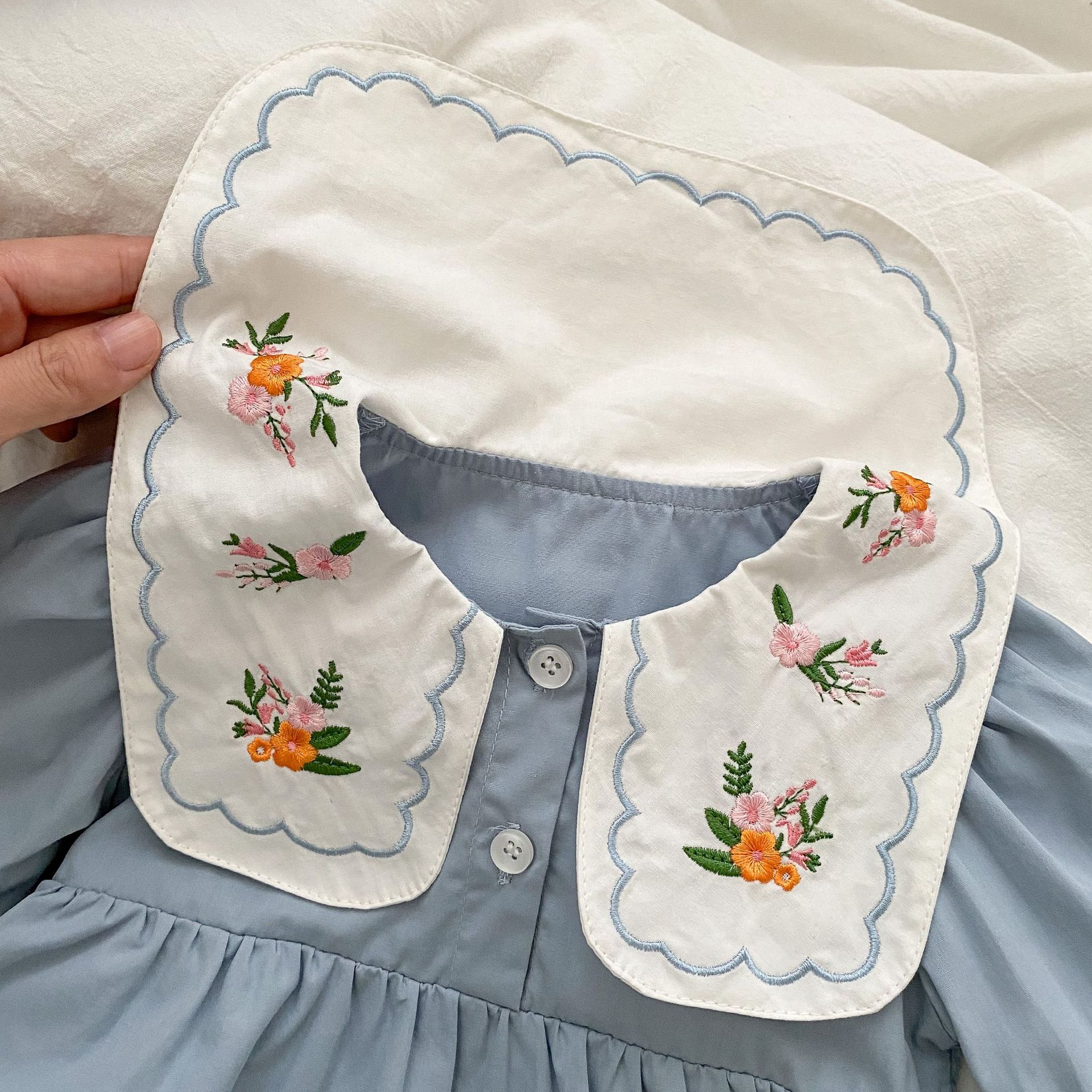 【66-90】ワンピース ベビー 刺繍 可愛い 着心地良い - 画像 (8)