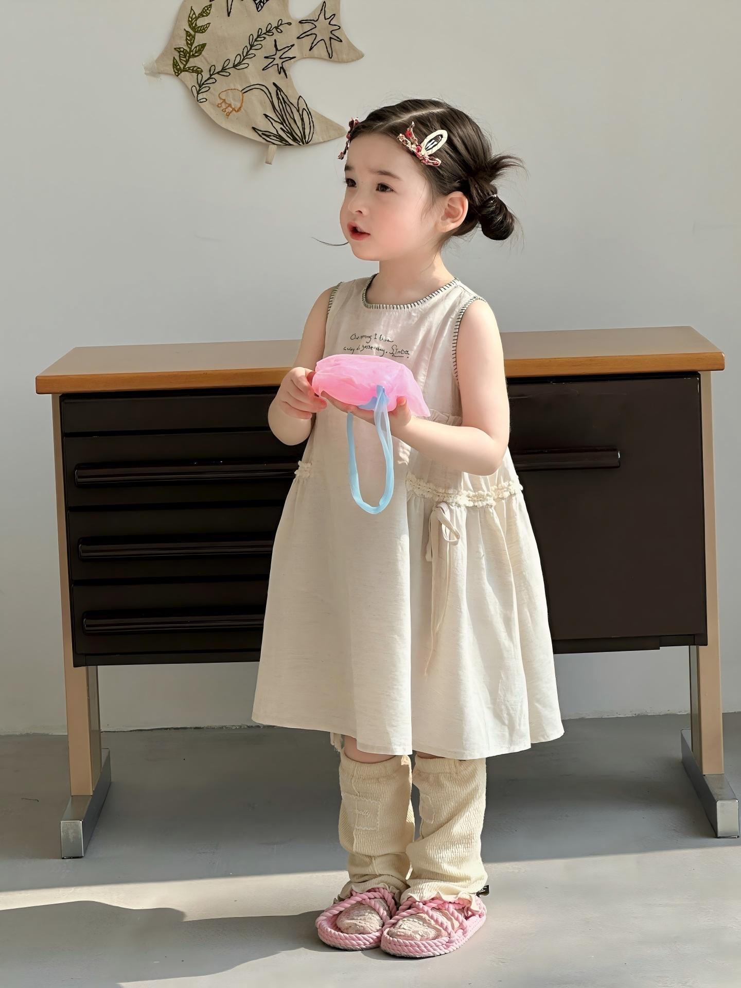 【90-150】ワンピース 女の子 ノースリーブ ナチュラル - 画像 (6)