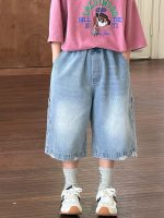 【90-160】デニムパンツ 男の子 カジュアル 合わせやすい ハーフパンツ - 画像 (6)