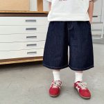 【90-150】デニムショートパンツ 男の子 ゆったり カジュアル 子供服