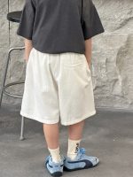 【90-160】ショートパンツ 男の子 無地 韓国風 - 画像 (6)