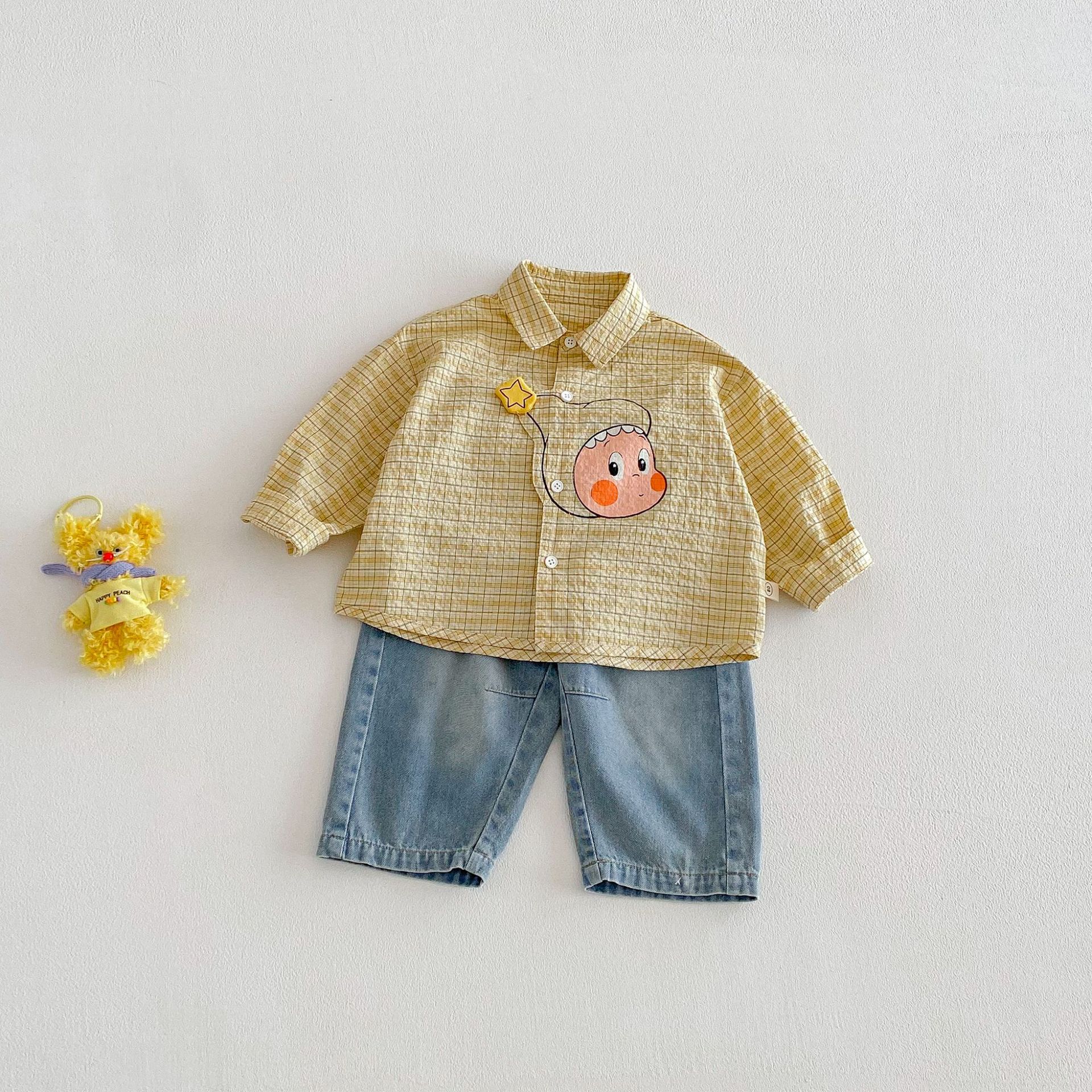 【73-120】長袖 シャツ 男の子 カートゥーン カジュアル - 画像 (5)