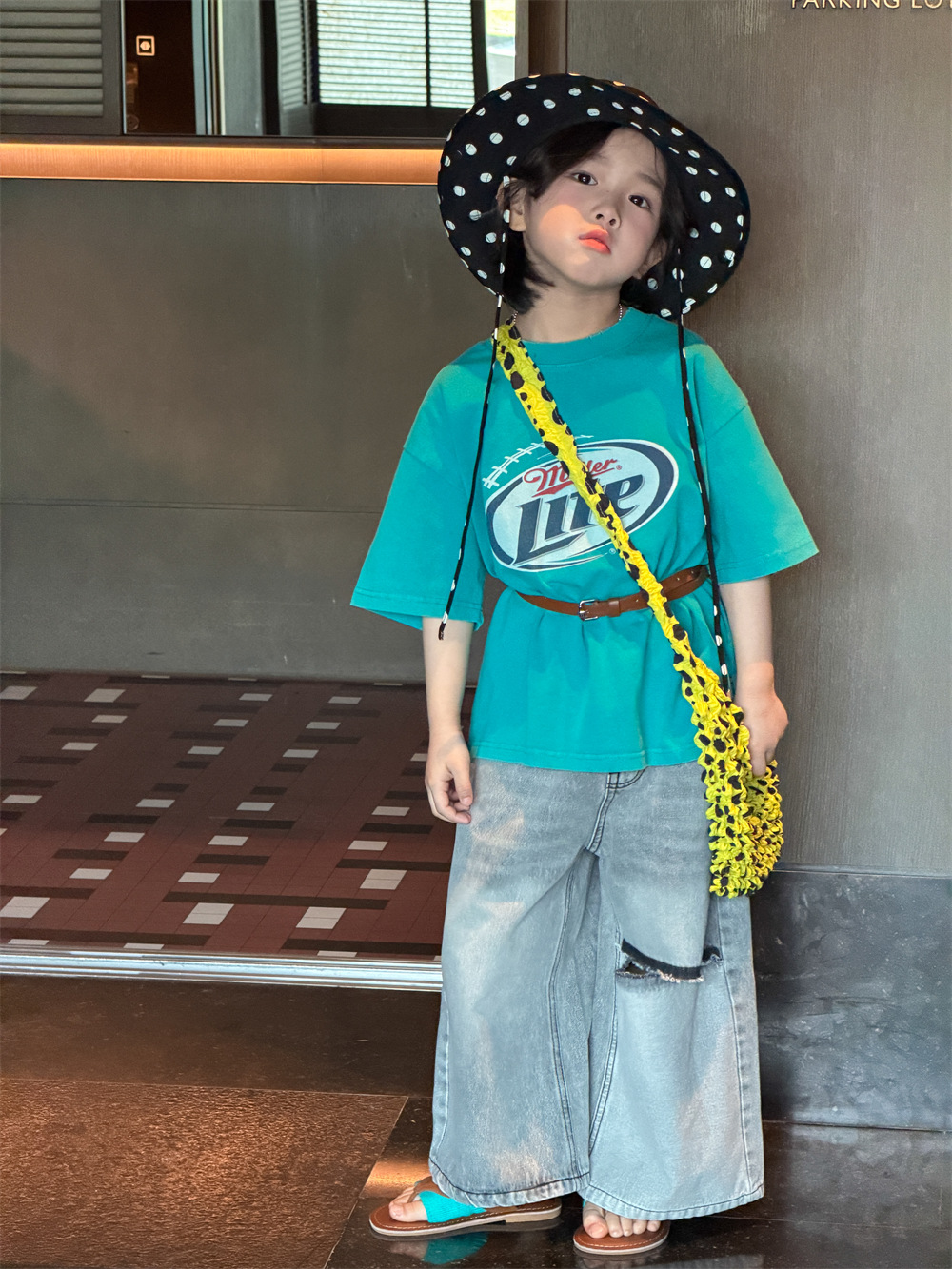 【90-150】Tシャツ 半袖 トレンド カジュアル ラウンドネック トップス - 画像 (6)
