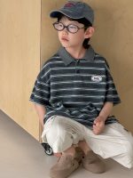 【90-160】半袖Tシャツ 男の子 ボーダー柄 お出かけに - 画像 (4)