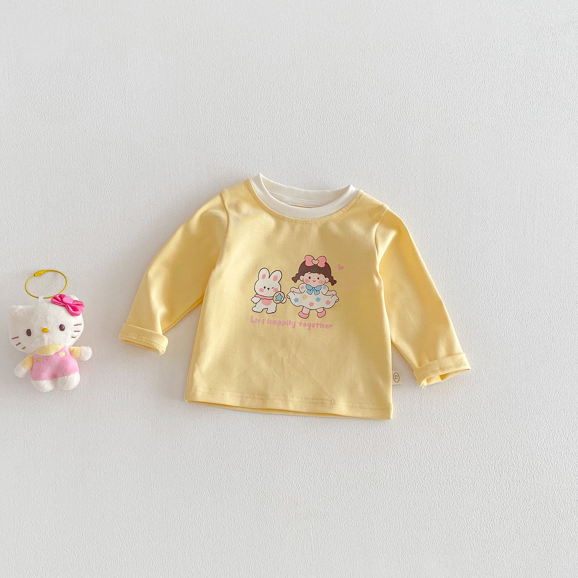 【73-120】長袖Tシャツ 女の子 カートゥーン 快適な着心地 - 画像 (7)