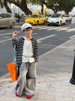 【90-160】アウター 男の子 ボーダー 柔らかい デイリー 合わせやすい トップス - 画像 (3)
