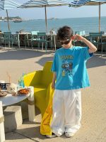 【90-160】半袖 Tシャツ 男の子 着せやすい おしゃれ トレンド感 快適 トップス - 画像 (3)