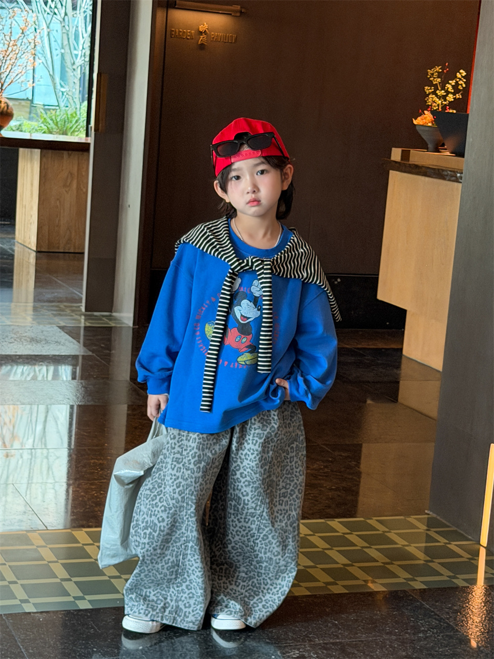 【90-150】レオパード柄パンツ キッズ 男女兼用 ゆったり カジュアル 子供服 - 画像 (6)