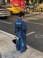 【90-160】セットアップ 男の子 デニム素材 着せやすい カジュアル アウター&パンツ