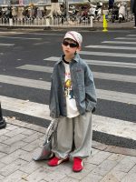 【100-160】アウター 男の子 デニム素材 ストリート 合わせやすい トップス - 画像 (4)