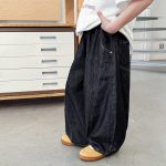 【90-150】デニムパンツ 男の子 配色切替 薄手 カジュアル 韓国風 ロングパンツ - 画像 (3)