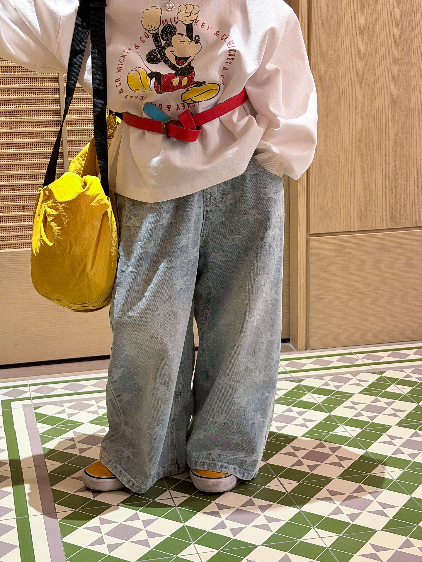 【90-150】デニムパンツ キッズ 星柄 男女兼用 子供服 おしゃれ ストレートデニム カジュアルパンツ - 画像 (5)