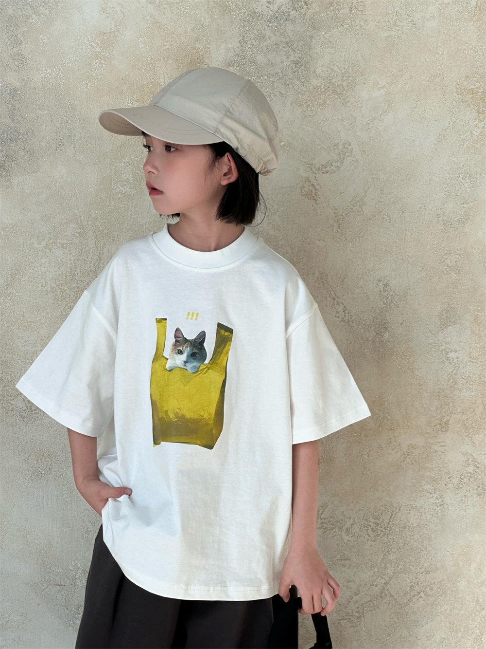 【90-150】Tシャツ カートゥーン 半袖 ルーズ 合わせやすい トレンド - 画像 (5)