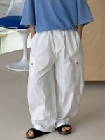 【90-160】パンツ 男の子 ボタンフライ カーゴパンツ ゆったり