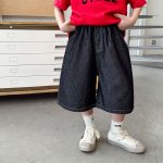 【90-150】デニムショートパンツ 男の子 バックポケット ゆったり カジュアル 子供服 - 画像 (3)