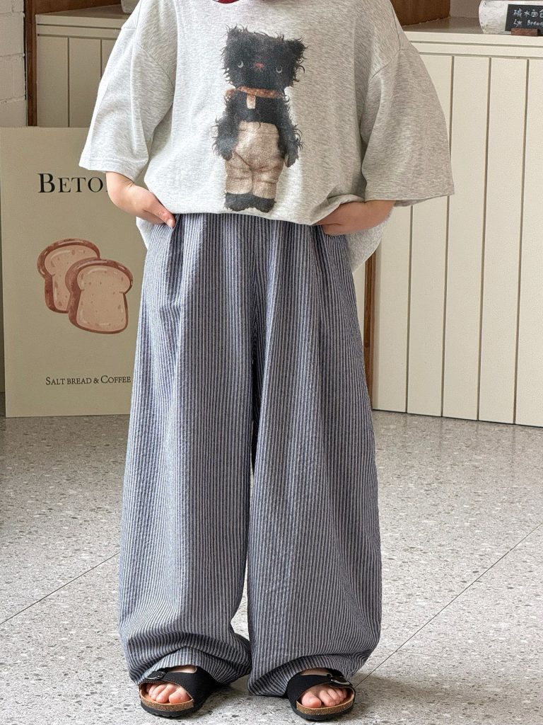 【90-160cm】パンツ ボトムス 男の子 ストライプ 合わせやすい