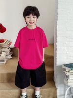 【90-150】半袖Tシャツ 男の子 ロゴプリント クルーネック カジュアル トップス - 画像 (6)