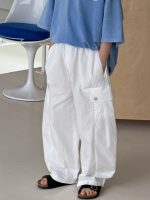 【90-160】パンツ 男の子 ボタンフライ カーゴパンツ ゆったり - 画像 (5)