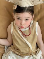 【90-140】ベスト or パンツ 女の子 ドット柄 フリル - 画像 (7)