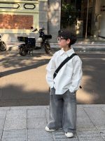 【90-160】シャツ 男の子 肌触り良い スッキリ 快適 合わせやすい トップス - 画像 (3)