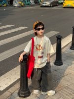 【90-160】半袖 Tシャツ 男の子 カジュアル ゆったり 快適 トップス - 画像 (3)