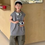 【90-160】ベスト 男の子 襟元バイカラー 合わせやすい