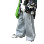 【90-160】パンツ 男の子 デニム素材 リラックス 履きやすい クール ボトムス - 画像 (6)