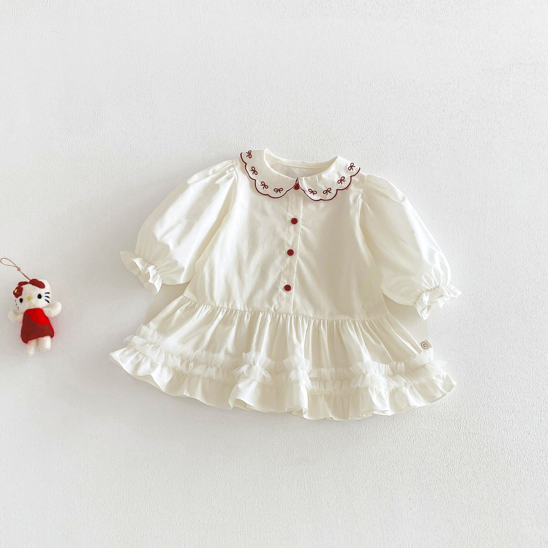 【73-120】ベビー 女の子 シャツワンピース おしゃれ シンプル - 画像 (5)