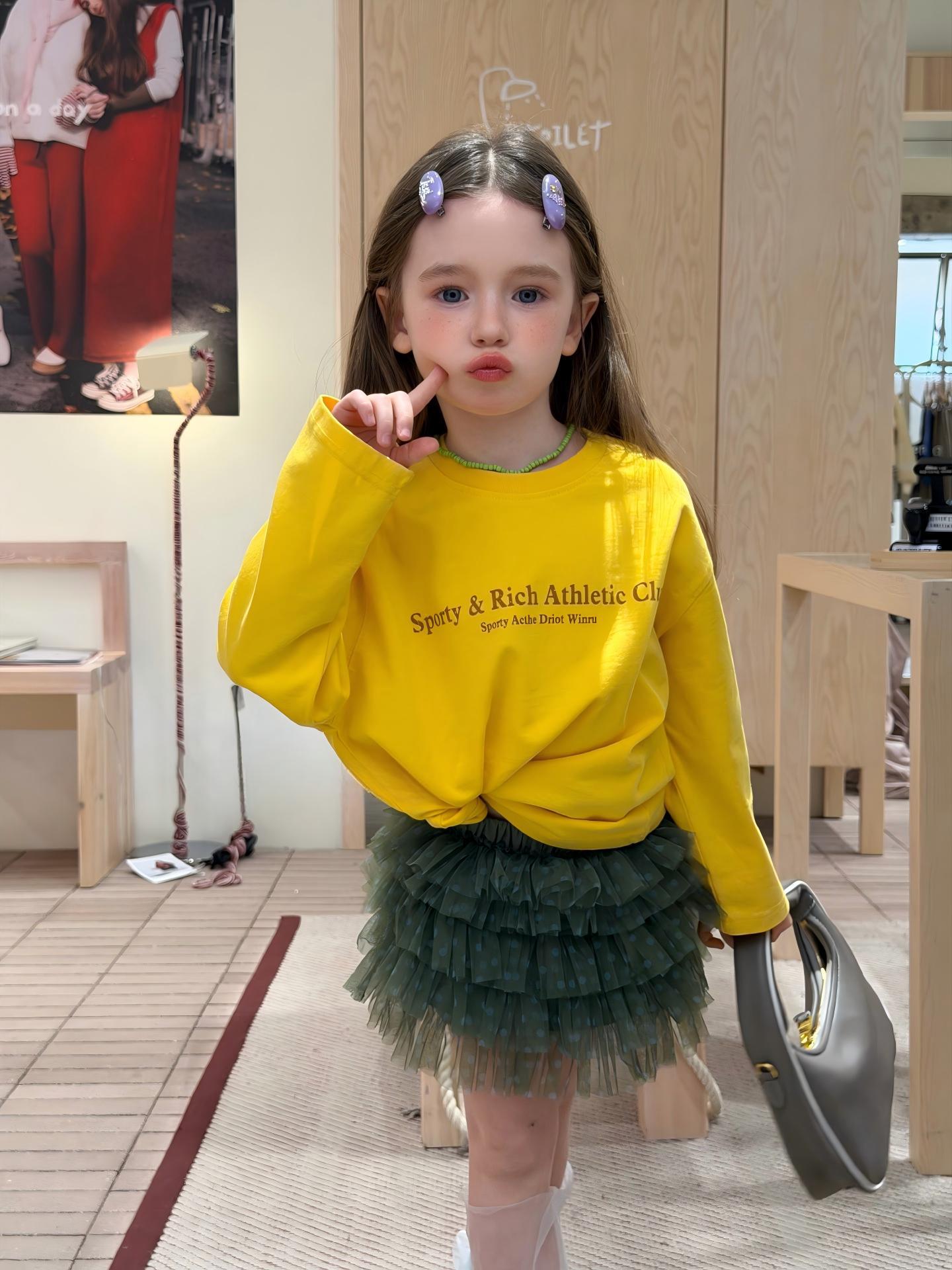 【90-140】長袖Tシャツ or ボリュームスカート 女の子 英字プリント ガーリー - 画像 (3)
