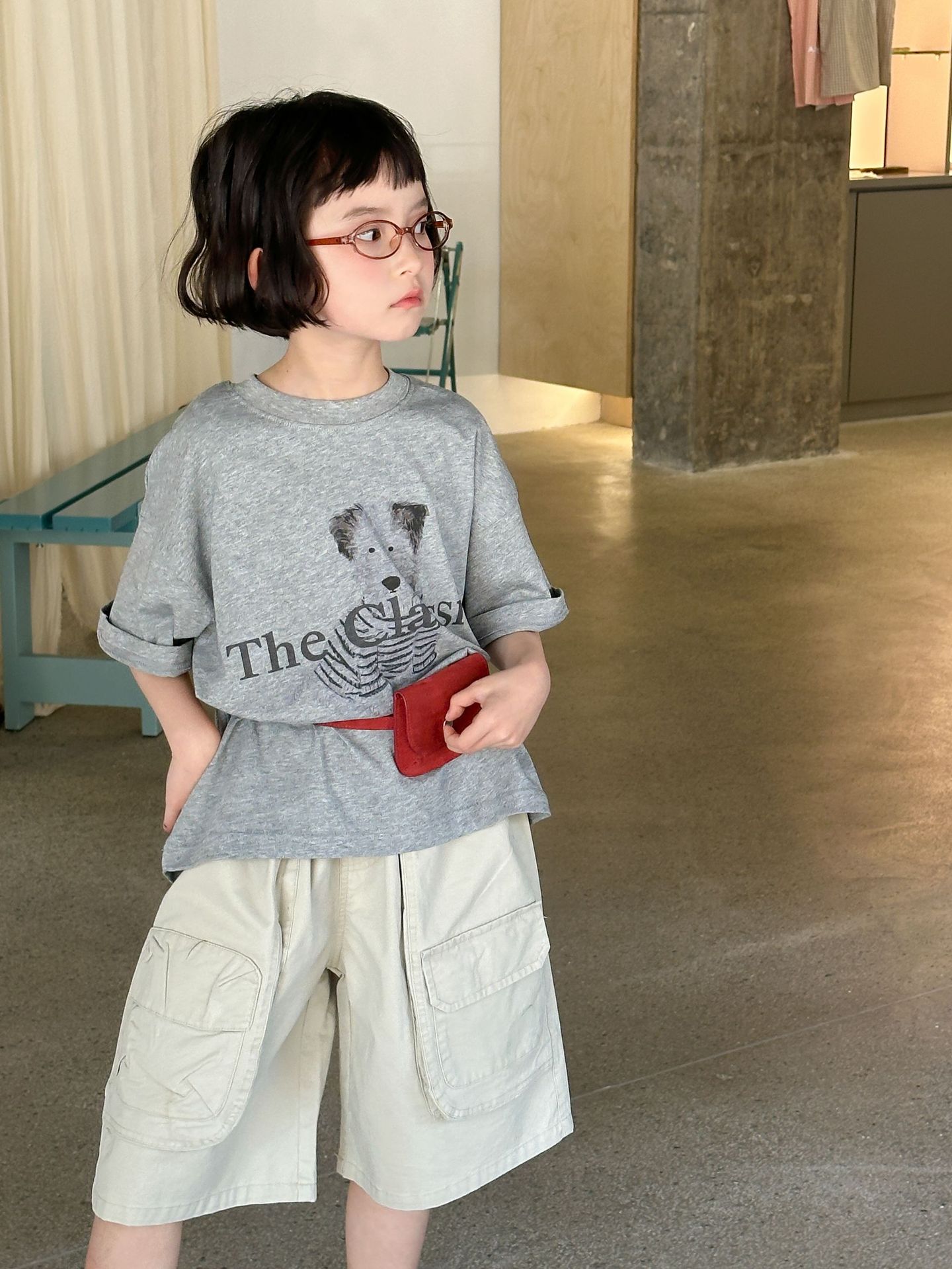 【90-150】Tシャツ 可愛い 犬柄 プリント カジュアル 半袖 トップス - 画像 (6)